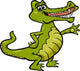 crocodile animal cartoon illustration Wall Decal