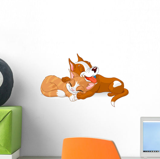Dog and cat Wall Decal