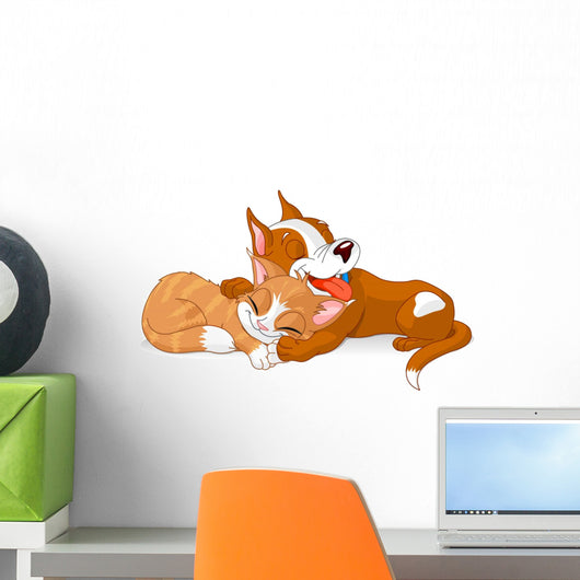 Dog and cat Wall Decal