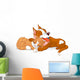 Dog and cat Wall Decal