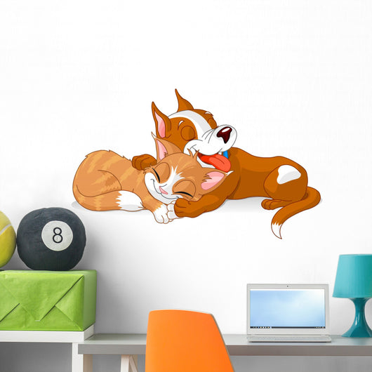 Dog and cat Wall Decal