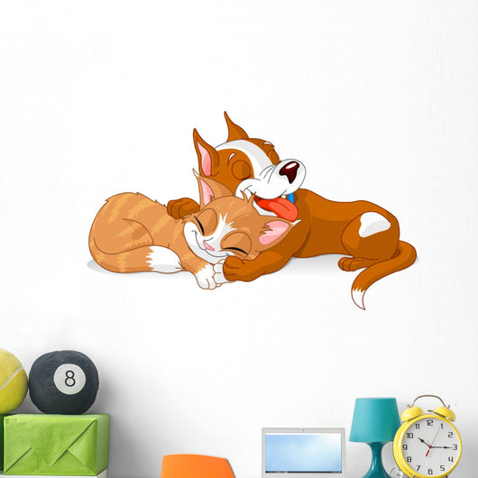 Dog and cat Wall Decal