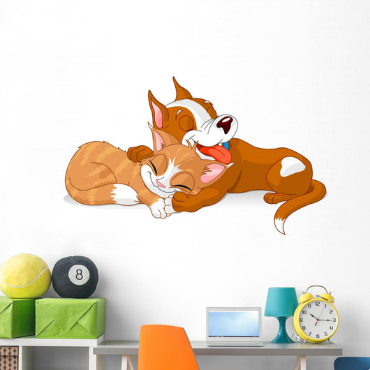 Dog and cat Wall Decal