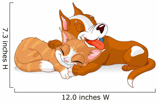 Dog and cat Wall Decal