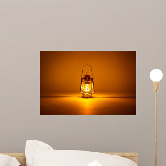 Burning Kerosene Lamp Concept