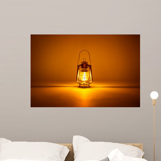 Burning Kerosene Lamp Concept