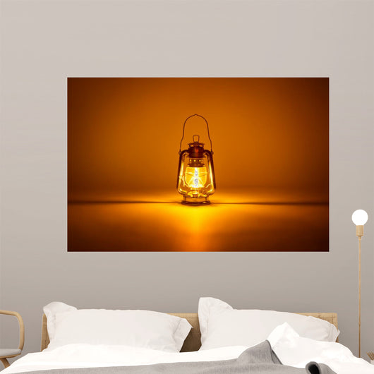 Burning Kerosene Lamp Concept