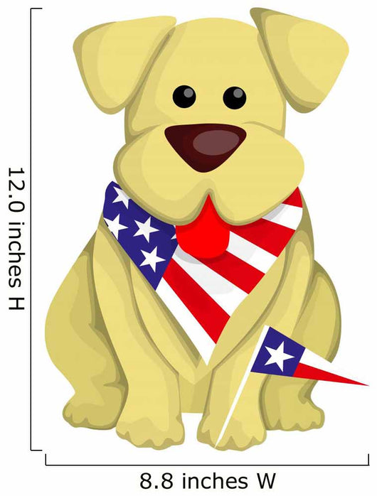 Cartoon Usa Dog Wall Decal