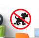 No Dog Poop Sign Wall Decal