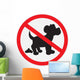 No Dog Poop Sign Wall Decal
