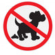 No Dog Poop Sign Wall Decal