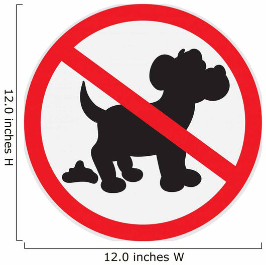 No Dog Poop Sign Wall Decal