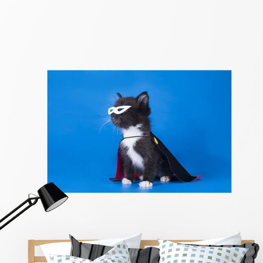Little Kitten Magician Suit Wall Decal
