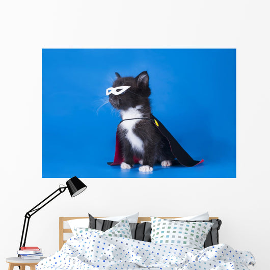 Little Kitten Magician Suit Wall Decal