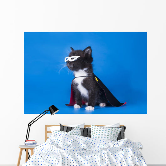 Little Kitten Magician Suit Wall Decal