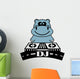 Hippo Dj Wall Decal
