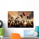 Group of People Holding National Flags -Mexico Wall Mural
