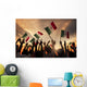 Group of People Holding National Flags -Mexico Wall Mural