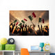 Group of People Holding National Flags -Mexico Wall Mural