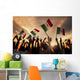 Group of People Holding National Flags -Mexico Wall Mural