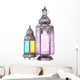 Arabic Lamp White Wall Decal