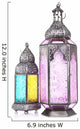 Arabic Lamp White Wall Decal