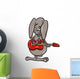 Bunny Playing Guitar Cartoon Wall Decal