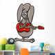 Bunny Playing Guitar Cartoon Wall Decal