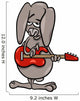 Bunny Playing Guitar Cartoon Wall Decal