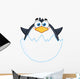Surprise Baby Penguin out of an Egg Shell Wall Decal