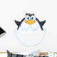 Surprise Baby Penguin out of an Egg Shell Wall Decal