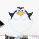 Surprise Baby Penguin out of an Egg Shell Wall Decal