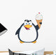 Smiling Penguin With an Ice Cream Wall Decal