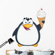 Smiling Penguin With an Ice Cream Wall Decal