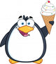 Smiling Penguin With an Ice Cream Wall Decal