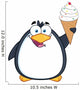 Smiling Penguin With an Ice Cream Wall Decal