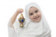 Young Girl in White Hejab with Ramadan Lantern Wall Decal