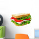 Isolated ham, lettuce and tomato sandwich Wall Decal