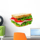 Isolated ham, lettuce and tomato sandwich Wall Decal