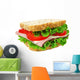 Isolated ham, lettuce and tomato sandwich Wall Decal