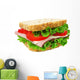 Isolated ham, lettuce and tomato sandwich Wall Decal