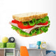 Isolated ham, lettuce and tomato sandwich Wall Decal