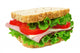 Isolated ham, lettuce and tomato sandwich Wall Decal