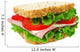Isolated ham, lettuce and tomato sandwich Wall Decal