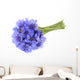Bouquet of Blue Cornflowers Isolated on White Background Wall Decal