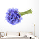 Bouquet of Blue Cornflowers Isolated on White Background Wall Decal