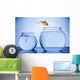 Goldfish Happily Jumping to Join Other Fish Wall Decal