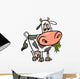 cow farm animal cartoon illustration Wall Decal