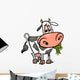cow farm animal cartoon illustration Wall Decal