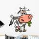 cow farm animal cartoon illustration Wall Decal